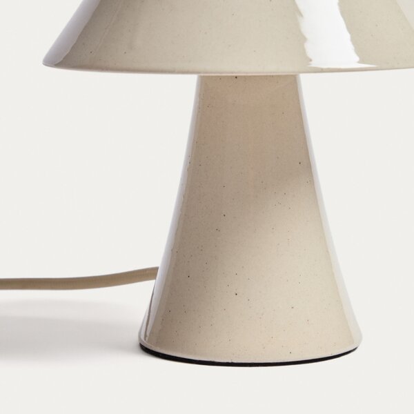 Kave Home Béžová stolní lampa Ceren 21 cm