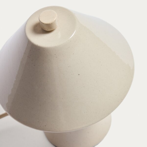 Kave Home Béžová stolní lampa Ceren 21 cm