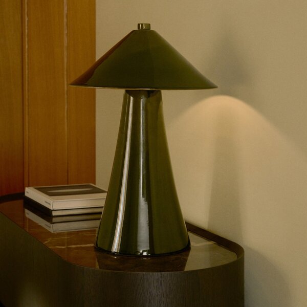 Kave Home Zelená stolní lampa Ceren 54 cm