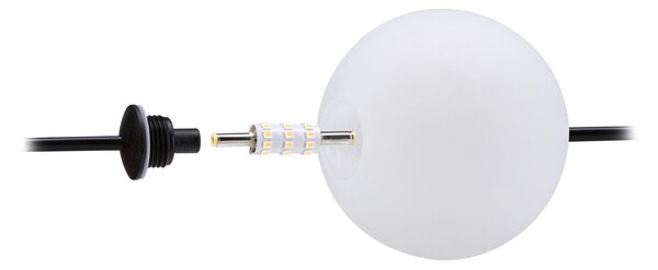 P 94910 Plug & Shine LED světelný řetěz Naima základní sada IP67 3000K 6x1W 5,88m černá - PAULMANN