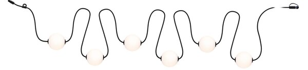 P 94910 Plug & Shine LED světelný řetěz Naima základní sada IP67 3000K 6x1W 5,88m černá - PAULMANN