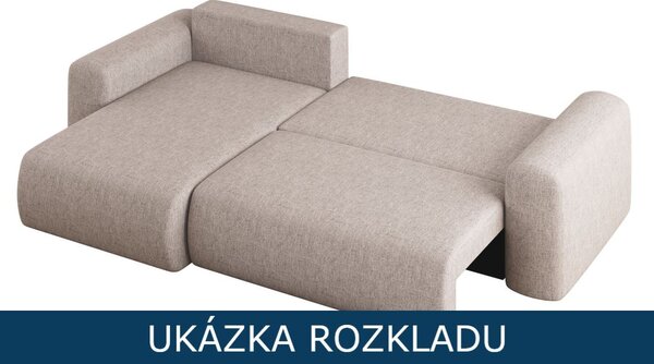 Rozkládací sedací souprava do L Capri - Černá 135