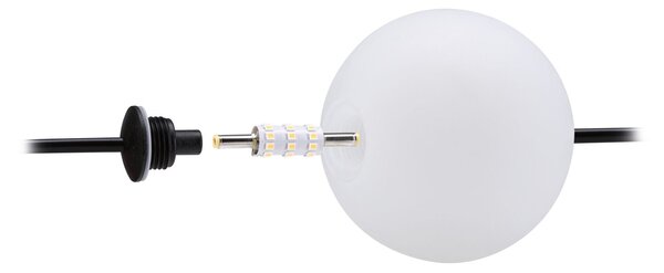 P 94912 Plug & Shine LED světelný řetěz Naima prodlužovací sada IP67 3000K 3x1W 1,71m černá - PAULMANN