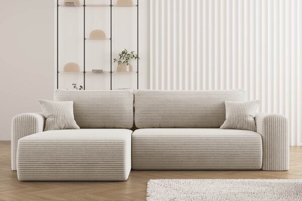 Rozkládací sedací souprava do L Capri - Krémová 100