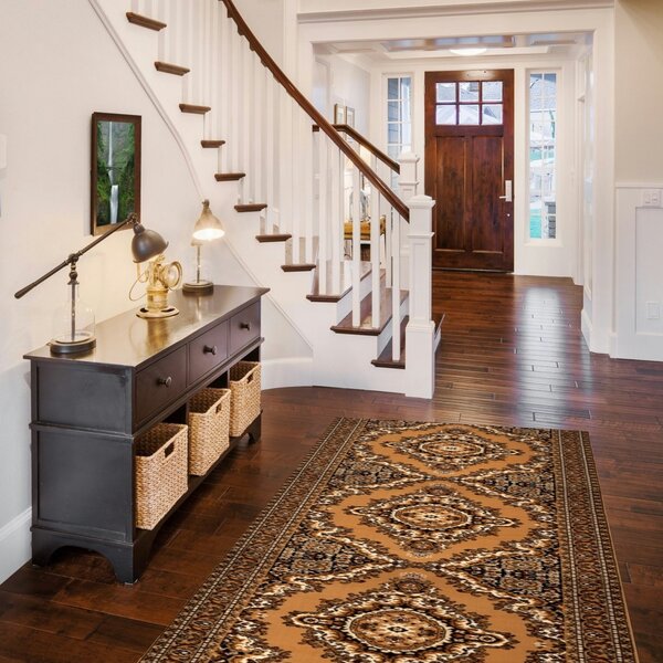 Alfa Carpets, Běhoun na míru TEHERAN T-102 beige, šíře 100 cm, béžová, chodba / předsíň