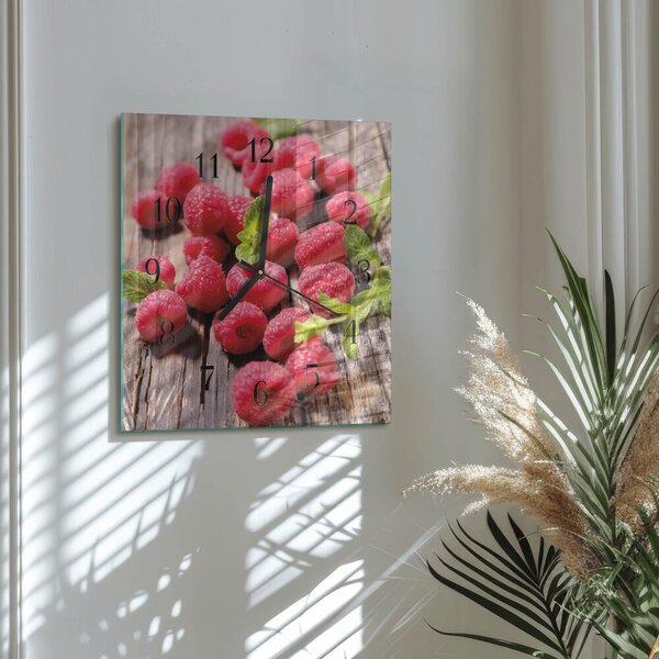 Skleněné hodiny na stěnu Maliny zskc-30x30-00182412