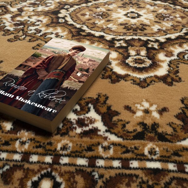 Alfa Carpets, Běhoun na míru TEHERAN T-102 beige, šíře 100 cm, béžová, chodba / předsíň