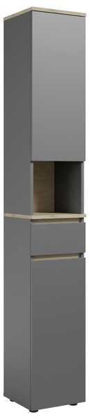 VYSOKÁ SKŘÍŇ, antracitová, antracitová, barvy dubu, 30/190/30 cm home24 - Koupelnové série, Online Only