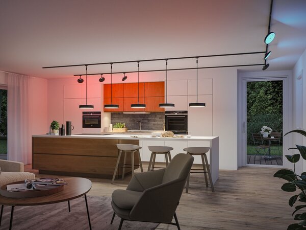 P 95690 URail lištový spot Smart Home Zigbee 3.0 Hildor RGBW 7,5W RGBW+ stmívatelné 230V černá mat - PAULMANN