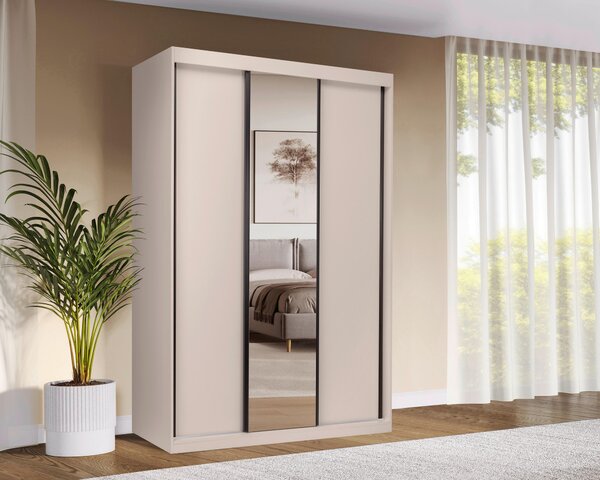 ŠATNÍ SKŘÍŇ S POSUVNÝMI DVEŘM, kašmírová, 150/215/59,5 cm P & B - Šatní skříně, Online Only