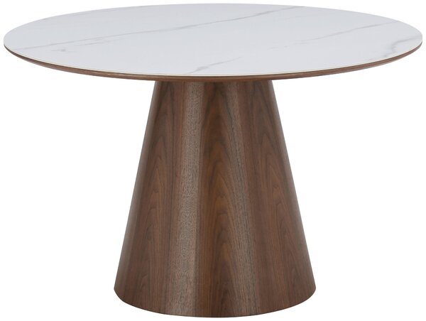 JÍDELNÍ STŮL, bílá, barvy vlašských ořechů, 120/120/75 cm Livetastic - Jídelní stoly, Online Only