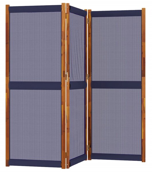 3dílný paraván tmavě modrý 210 x 180 cm