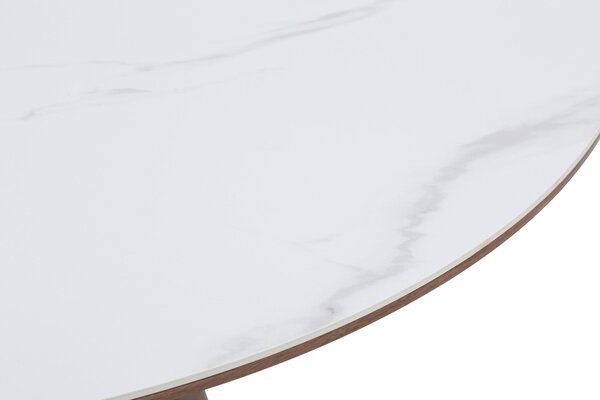 JÍDELNÍ STŮL, bílá, barvy vlašských ořechů, 120/120/75 cm Livetastic - Jídelní stoly, Online Only