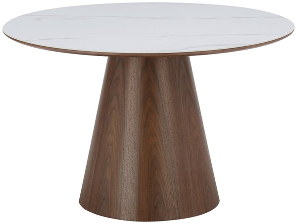 JÍDELNÍ STŮL, bílá, barvy vlašských ořechů, 120/120/75 cm Livetastic - Jídelní stoly, Online Only