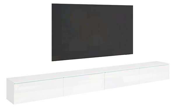 NÍZKÁ KOMODA, bílá, vysoce lesklá bílá, 300/32/33 cm P & B - Komody bílé, Online Only
