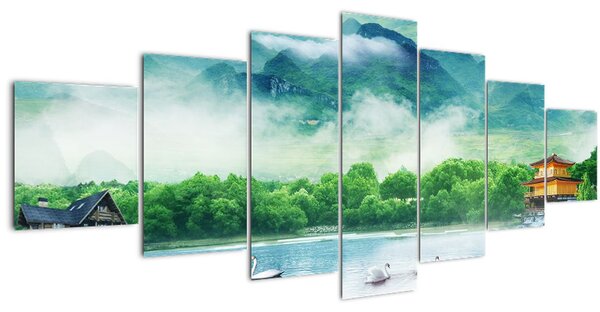 Obraz - Snová krajina (210x100 cm)