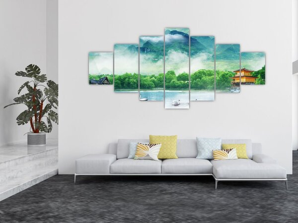 Obraz - Snová krajina (210x100 cm)