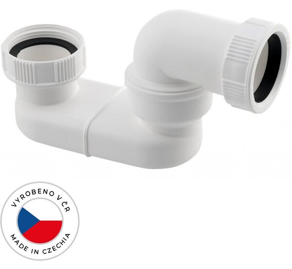 Sifon vanový otočný - plast - 6/4" - DN40 - bílá