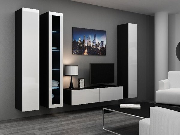 Cama Obývací stěna VIGO 15 Barva: černá/bílá