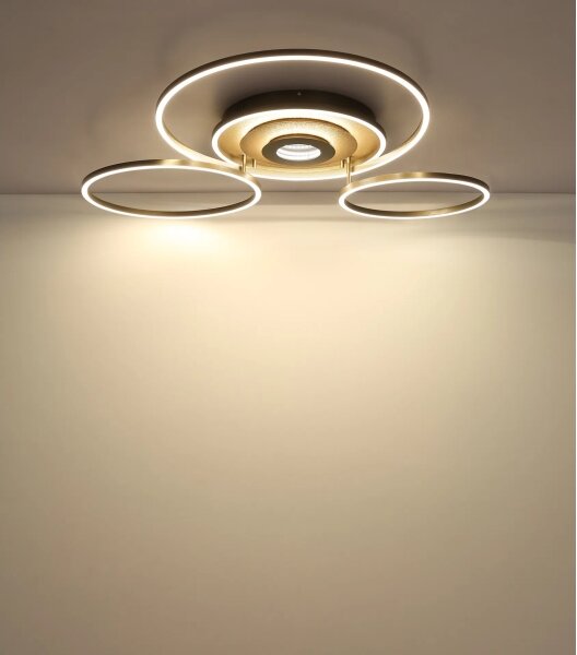 Globo 67824-60G - LED Stm stropní svítidlo MILES 60W/230V 80,8x99,2 cm hnědá+DO