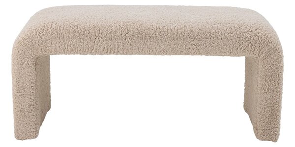 Krémová lavice z textilie bouclé Bobbie – Bloomingville