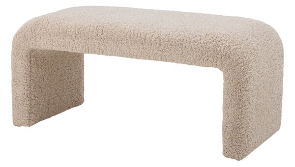 Krémová lavice z textilie bouclé Bobbie – Bloomingville