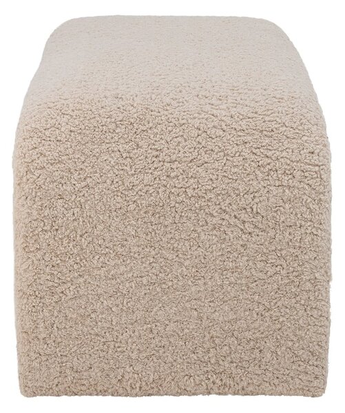Krémová lavice z textilie bouclé Bobbie – Bloomingville