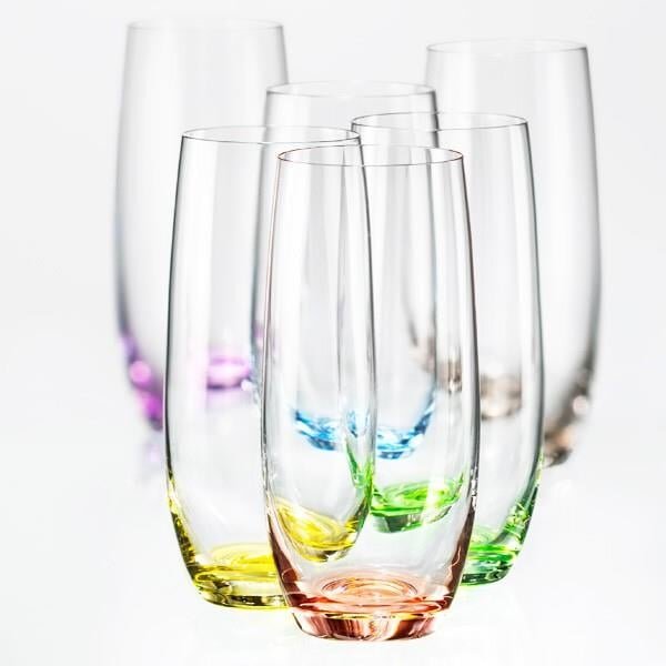 BOHEMIA RAINBOW SKLENICE NA VODU 350 ML SADA 6 KS