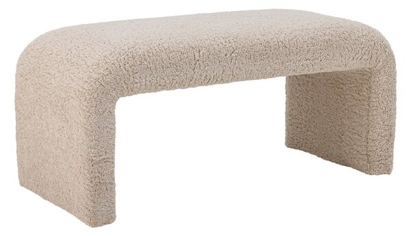 Krémová lavice z textilie bouclé Bobbie – Bloomingville