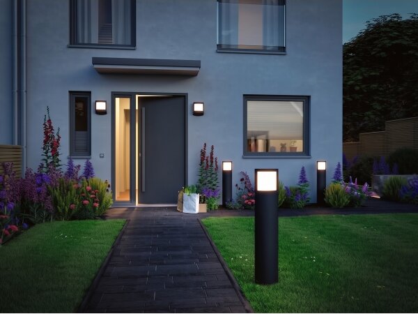 Paulmann 94514 - LED/8,5W IP44 Venkovní lampa se senzorem PADEA 230V antracit