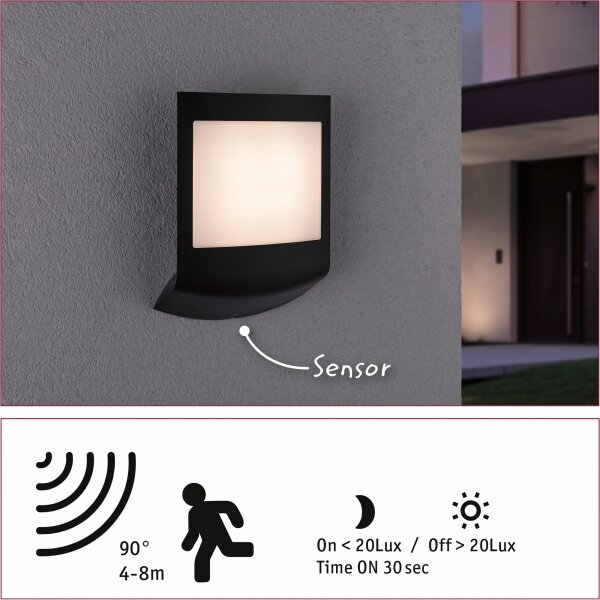 Paulmann 94513 - RGBW LED/8,2W IP44 Venkovní nástěnné svítidlo PADEA 230V