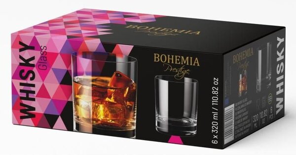 BOHEMIA PRESTIGE SKLENICE NA WHISKY 320ML 6 KS