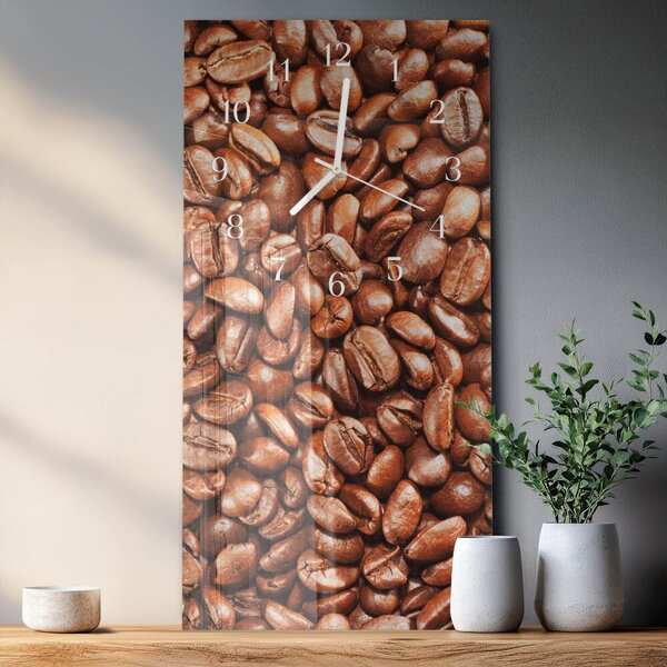 Skleněné hodiny vertikální Kávová zrna zsppb-30x60-00079780