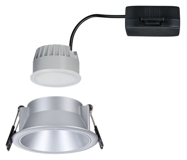 P 98202 LED vestavné svítidlo 3-krokové-stmívatelné Cole Coin IP44 kruhové 88mm Coin 6W 230V stmívatelné 2700K stříbrná mat - PAULMANN