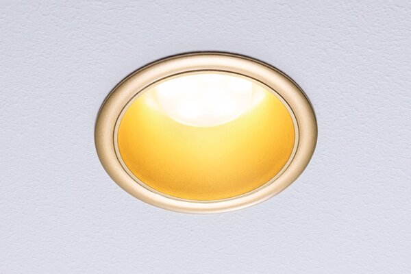 P 98200 LED vestavné svítidlo 3-krokové-stmívatelné Cole Coin IP44 kruhové 88mm Coin 6W 230V stmívatelné 2700K zlatá mat - PAULMANN