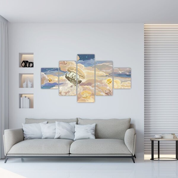 Obraz - Nebeské medůzy (125x70 cm)