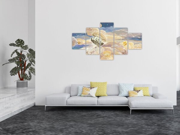 Obraz - Nebeské medůzy (125x70 cm)