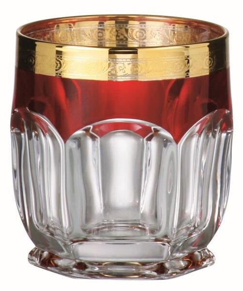 BOHEMIA SAFARI RUBIN SKLENICE NA WHISKY 250 ML SADA 6 KS