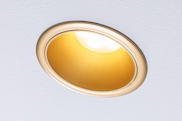 P 98200 LED vestavné svítidlo 3-krokové-stmívatelné Cole Coin IP44 kruhové 88mm Coin 6W 230V stmívatelné 2700K zlatá mat - PAULMANN