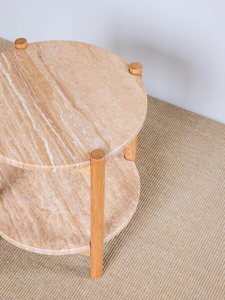 Konferenční stolek Trava Wood/Travertin