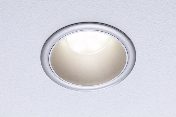 P 98203 LED vestavné svítidlo 3-krokové-stmívatelné Cole Coin 6ks sada IP44 kruhové 88mm Coin 6x6W 230V stmívatelné 2700K stříbrná mat - PAULMANN