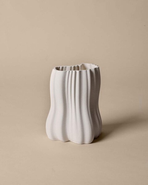 Ferm Living Váza Moire H20, off-white