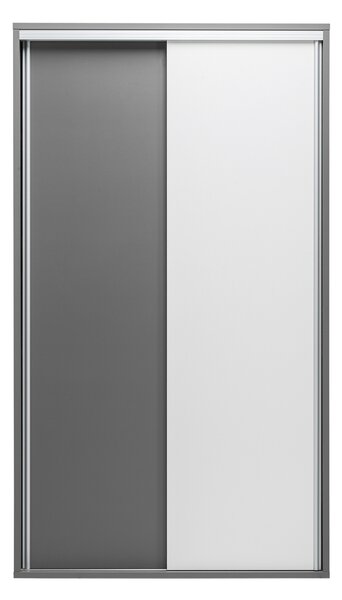 Šatní skříň ZONDA Z10 šedý / bílý lesk