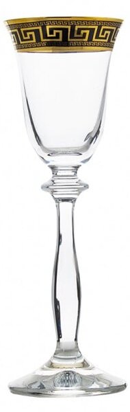 BOHEMIA ANGELA VERSO GOLD SKLENICE NA DESTILÁTY 60 ML SADA 6 KS