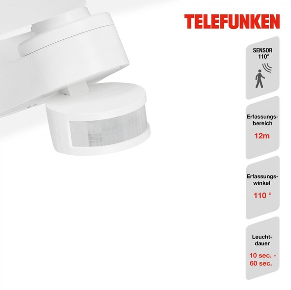 TF 315106TF TELEFUNKEN LED venkovní svítidlo 25 cm 2x15W 1550lm bílé - BRILONER