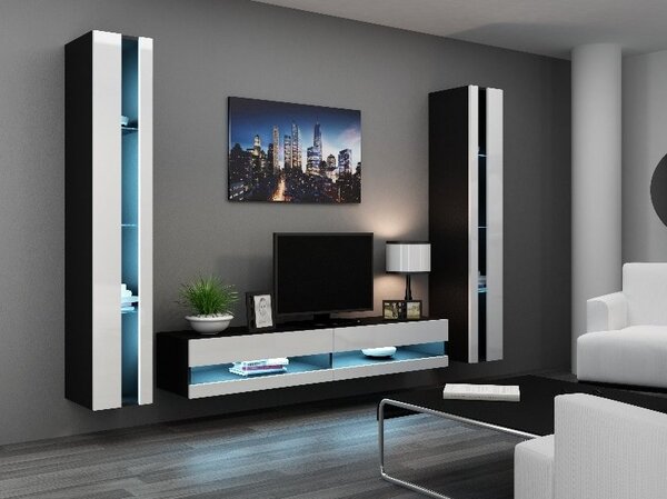 Cama Obývací stěna VIGO NEW 3 Barva: černá/bílá
