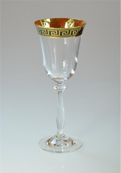 BOHEMIA ANGELA VERSO GOLD SKLENICE NA VÍNO 185 ML SADA 6 KS