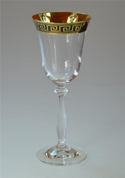 BOHEMIA ANGELA VERSO GOLD SKLENICE NA VÍNO 185 ML SADA 6 KS
