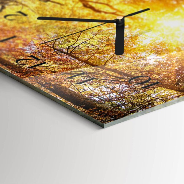 Skleněné hodiny horizontální Podzim zsppc-60x30-00295373