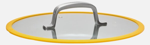 Fabini Poklice Meda 3.0, ø 28 cm - Skleněná poklice se silikonovým okrajem, žlutá